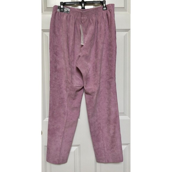 Alfred Dunner Women's Pullon Elastic Waist Classic Fit Corduroy Pants Pink - Picture 14 of 14